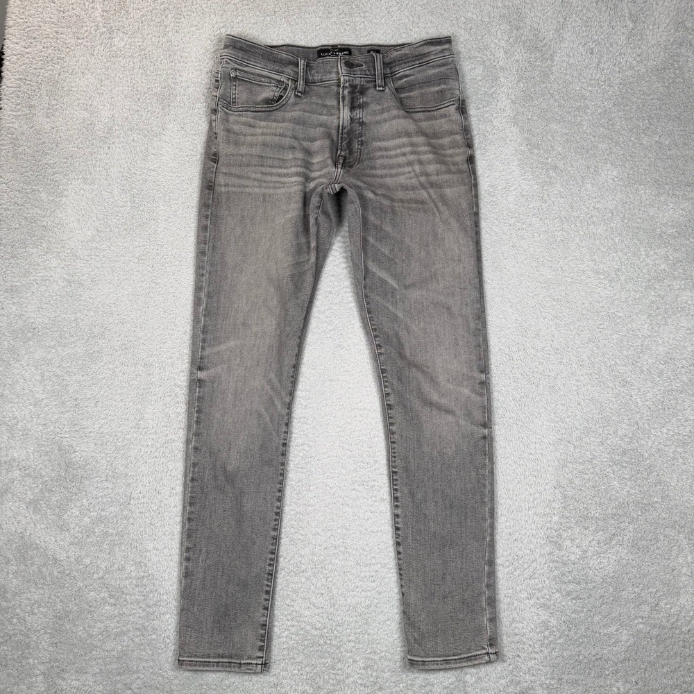Lucky Brand 105 Slim Taper Mens Grey Jeans 30x32 Stretch Denim Casual Pants